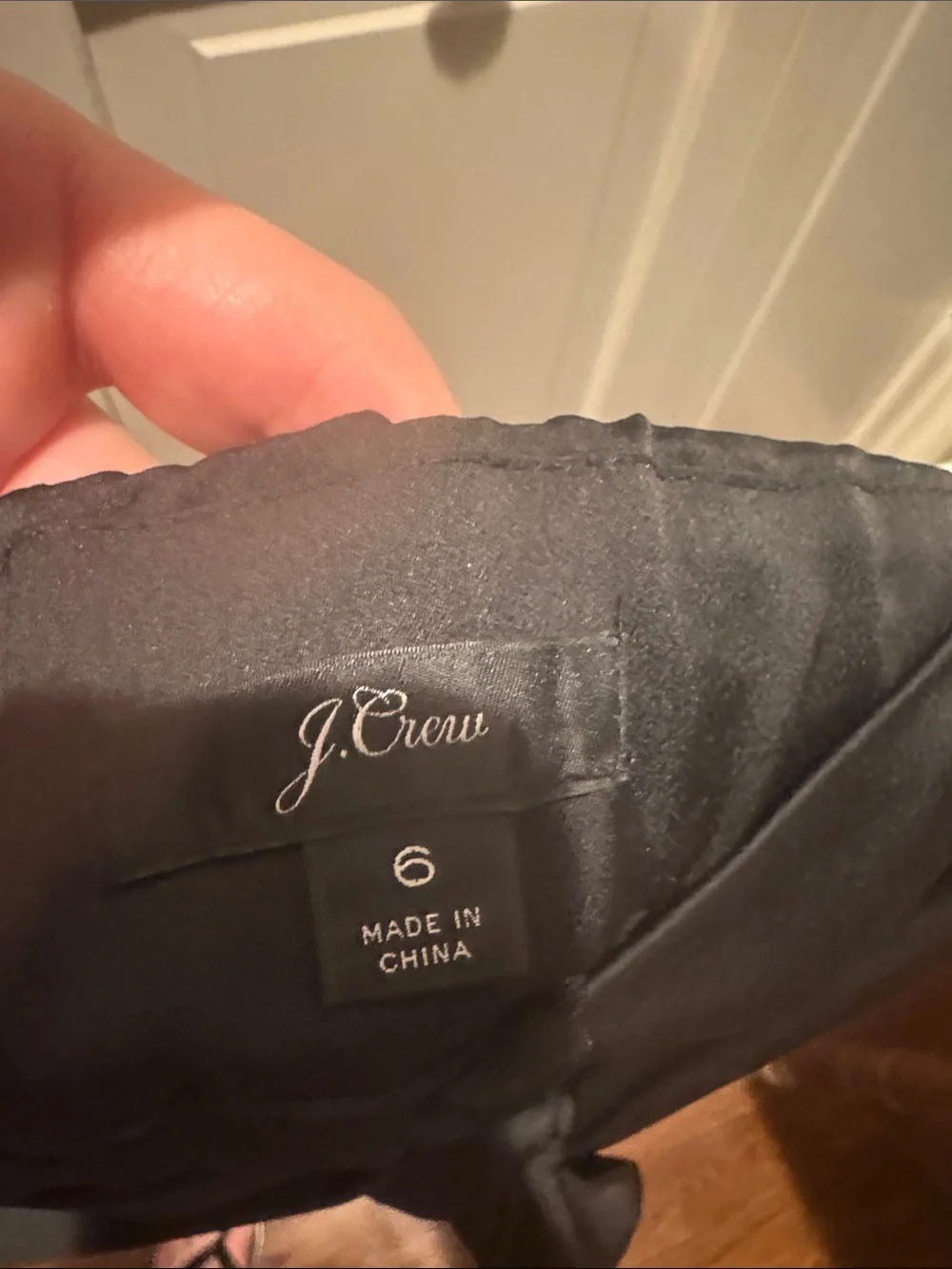 J. Crew Black Lace Pencil Skirt with Satin Tie